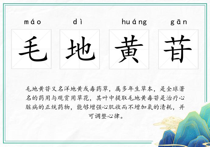 毛地黃苷的意思