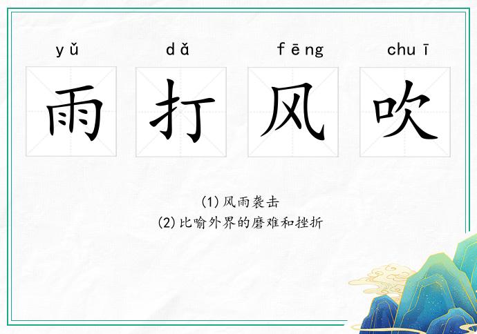 雨打風吹的意思