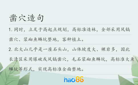 鑿穴造句
