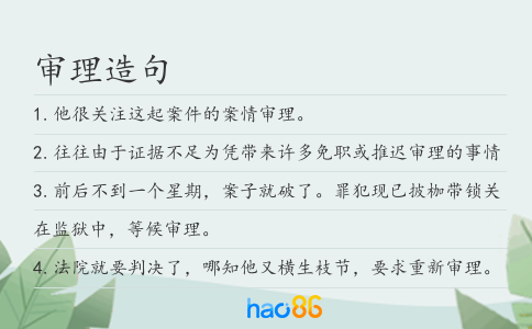 審理造句