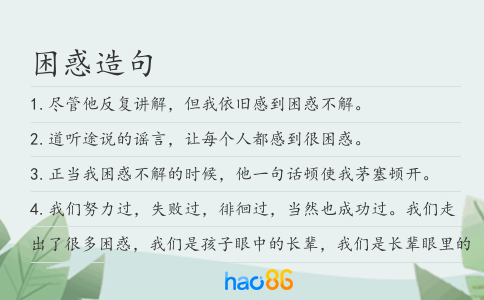 困惑造句