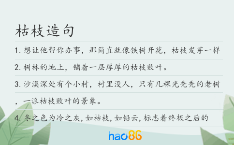 枯枝造句
