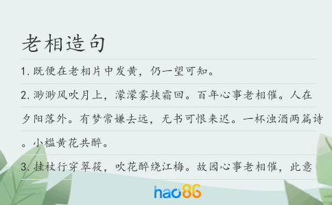 老相造句