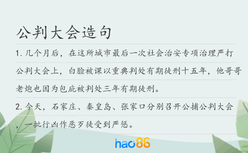 公判大會造句