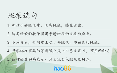 斑痕造句