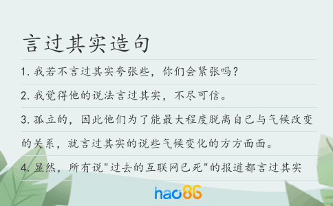 言過其實造句