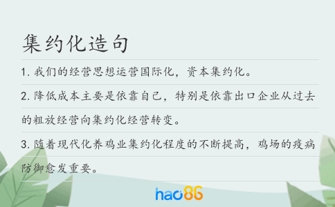 集約化造句