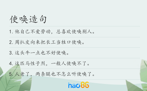 使喚造句