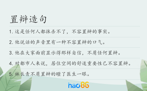 置辯造句