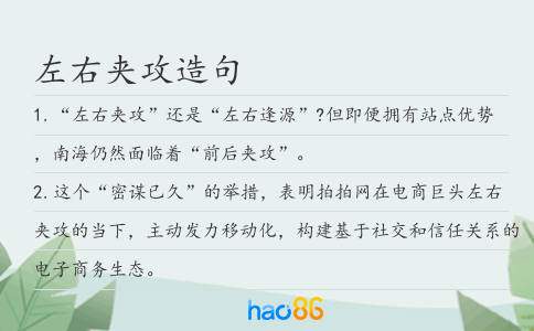 左右夾攻造句