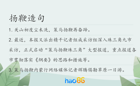 揚鞭造句