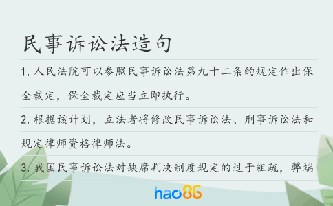 民事訴訟法造句