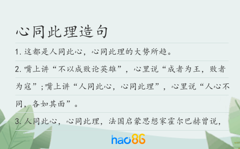 心同此理造句