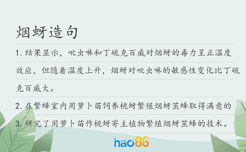 煙蚜造句