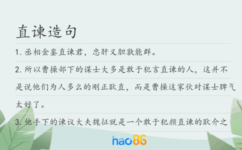 直諫造句