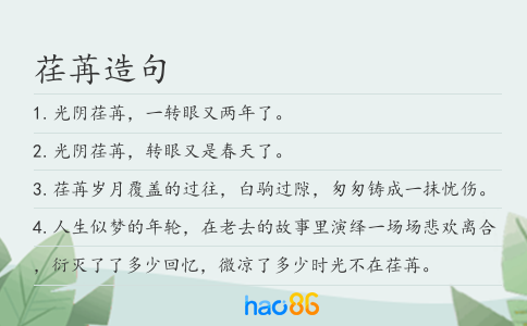 荏苒造句