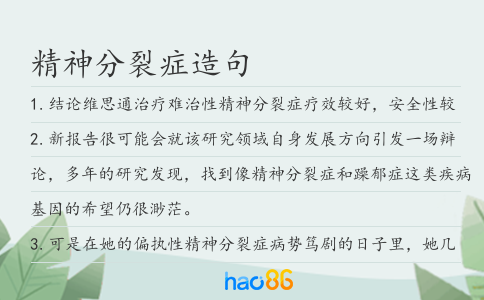 精神分裂癥造句