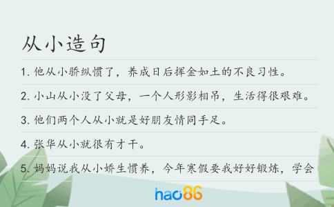 從小造句