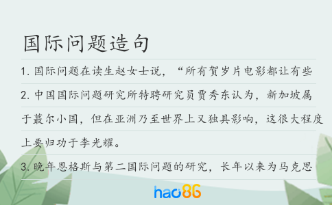 國際問題造句