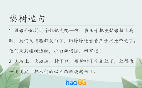 榛樹造句