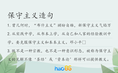 保守主義造句