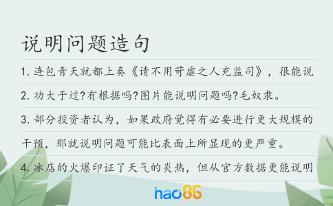 說明問題造句
