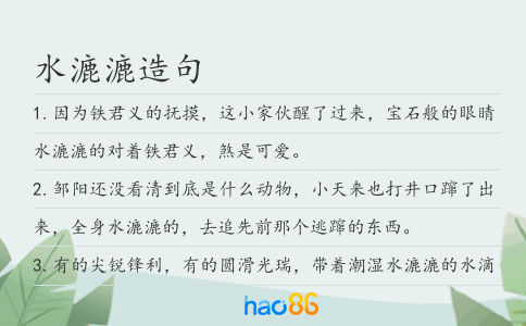 水漉漉造句