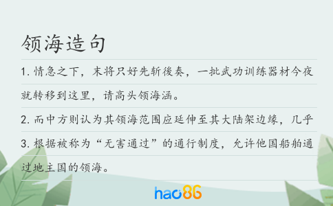 領(lǐng)海造句