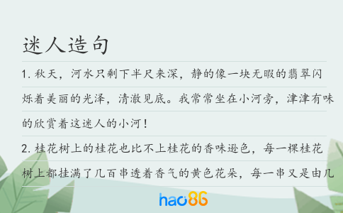 迷人造句
