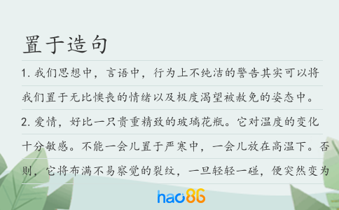 置于造句