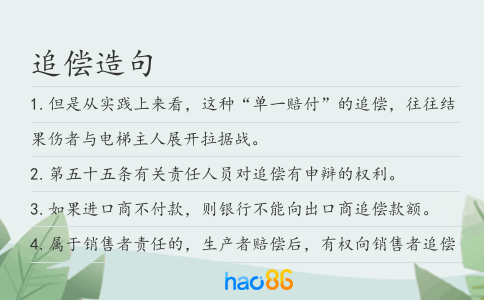 追償造句