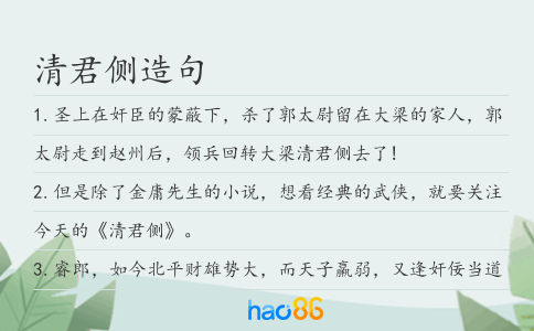 清君側造句