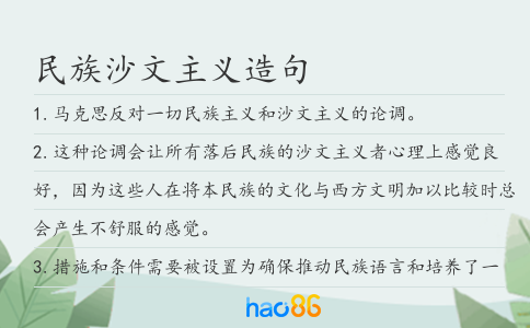 民族沙文主義造句