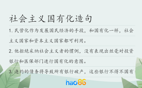 社會(huì)主義國(guó)有化造句