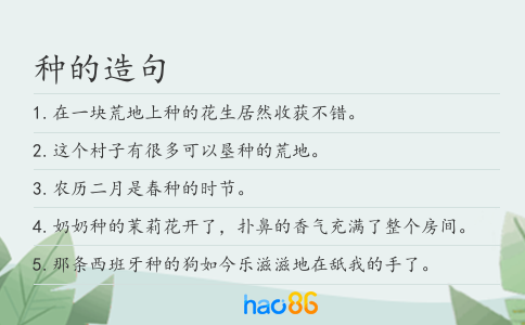 種的造句
