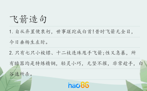 飛箭造句
