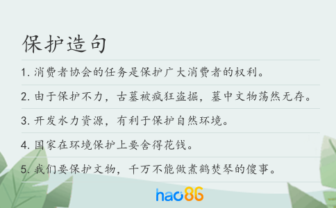 保護(hù)造句