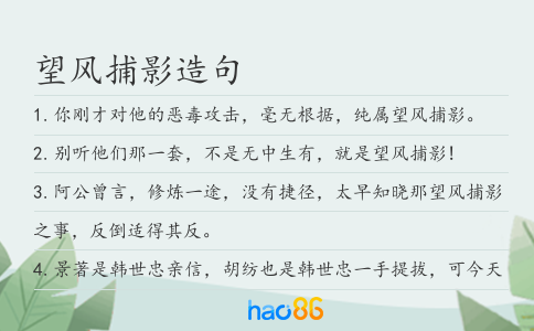 望風捕影造句