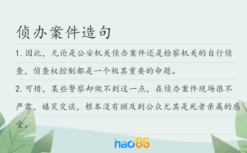 偵辦案件造句