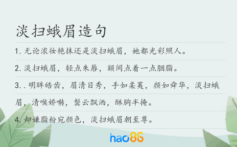淡掃蛾眉造句