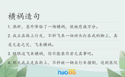 橫禍造句