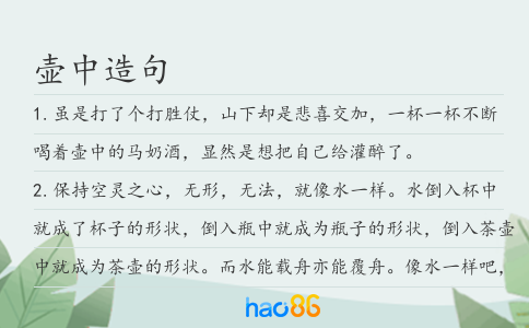 壺中造句