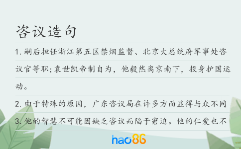 咨議造句