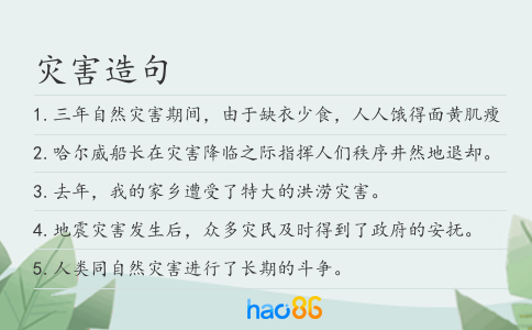 災害造句