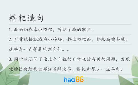 糌粑造句
