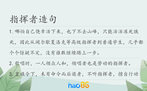 指揮者造句