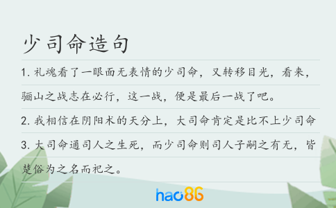 少司命造句