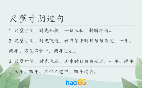 尺璧寸陰造句