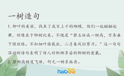 一樹造句