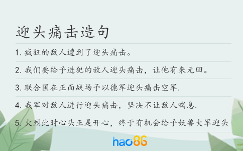 迎頭痛擊造句